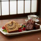 歐式甜品拼盤 (香蕉蛋糕6件+布朗尼6件)